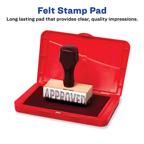 Pre-inked Felt Stamp Pad, 4.2"5x 2.75", Black