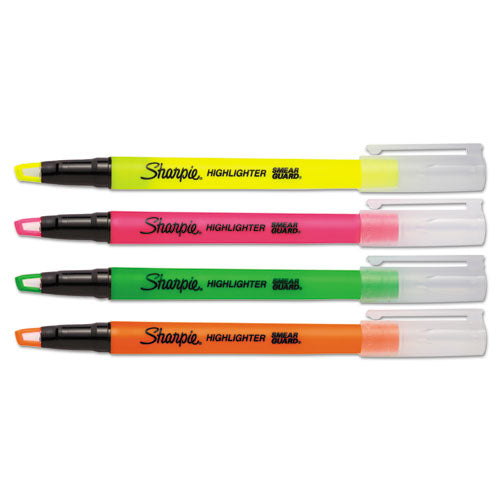 Clearview Tank-style Highlighter, Assorted Ink Colors, Chisel Tip, Assorted Barrel Colors, 3/pack