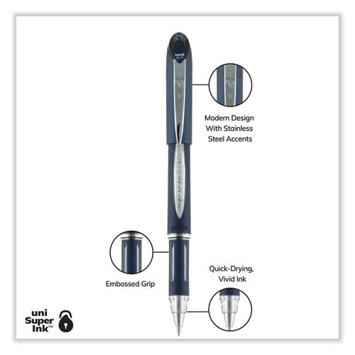 Jetstream Ballpoint Pen, Stick, Fine 0.7 Mm, Black Ink, Black Barrel