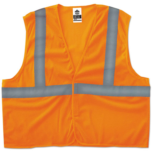 Glowear 8205hl Type R Class 2 Super Econo Mesh Safety Vest, Large To X-large, Lime
