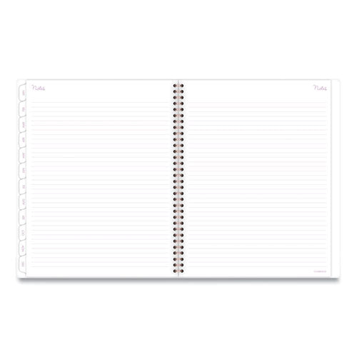 Mina Weekly/monthly Planner, Main Floral Artwork, 11 X 8.5, White/violet/peach Cover, 12-month (jan To Dec): 2023