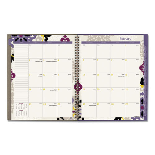 Vienna Weekly/monthly Appointment Book, Vienna Geometric Artwork, 11 X 8.5, Purple/tan Cover, 12-month (jan To Dec): 2023