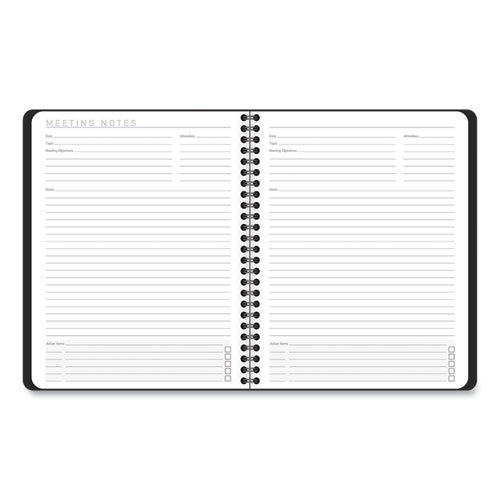 Contemporary Lite Weekly/monthly Planner, 8.75 X 7, Black Simulated Leather Cover, 12-month (jan To Dec): 2024