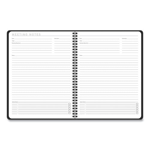 Contemporary Lite Weekly/monthly Planner, 11 X 8.25, Black Simulated Leather Cover, 12-month (jan To Dec): 2024