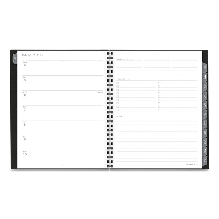 Elevation Poly Weekly/monthly Planner, 8.75 X 7, Black Cover, 12-month (jan To Dec): 2024