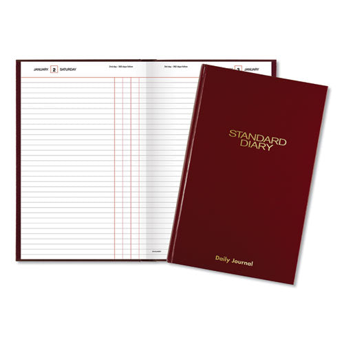 Standard Diary Daily Journal, 2023 Edition, Wide/legal Rule, Red Cover, (210) 12 X 7.75 Sheets