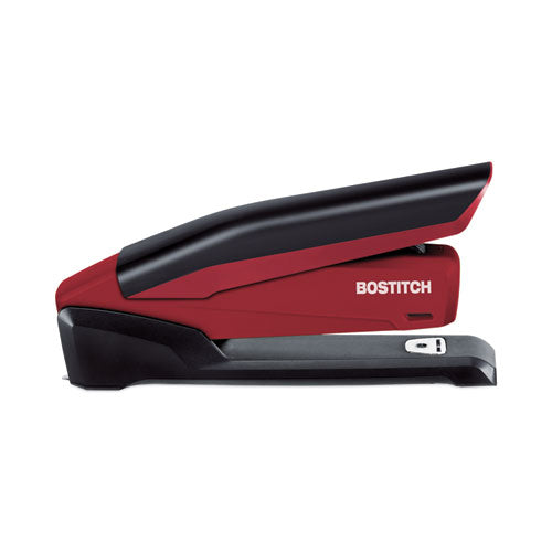 Inpower Spring-powered Desktop Stapler With Antimicrobial Protection, 20-sheet Capacity, Red/black