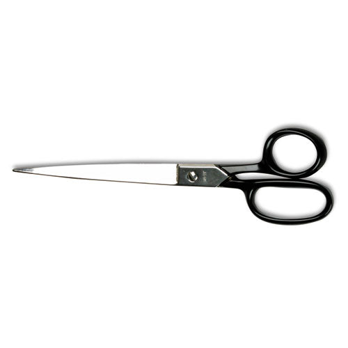 Hot Forged Carbon Steel Shears, 8" Long, 3.88" Cut Length, Nickel Straight Handle