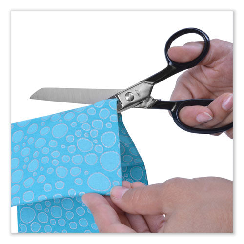 Hot Forged Carbon Steel Shears, 7" Long, 3.13" Cut Length, Black Straight Handle