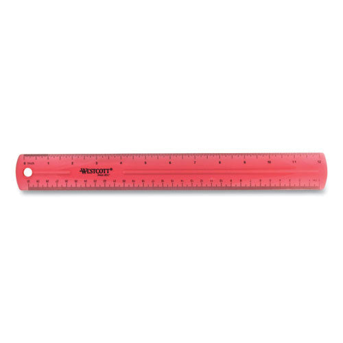 12" Jewel Colored Ruler, Standard/metric, Plastic