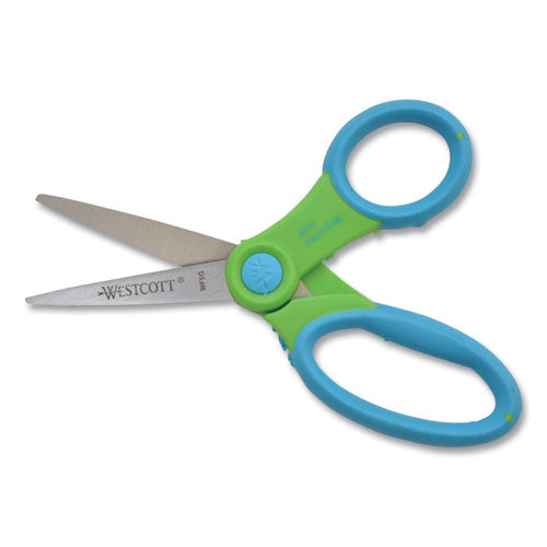 Ultra Soft Handle Scissors W/antimicrobial Protection, Pointed Tip, 5" Long, 2" Cut Length, Randomly Assorted Straight Handle