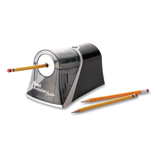 Ipoint Evolution Axis Pencil Sharpener, Ac-powered, 4.25 X 7 X 4.75, Black/silver