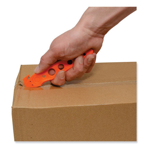 Safety Cutter, 1.2" Blade, 5.75" Plastic Handle, Orange, 5/pack