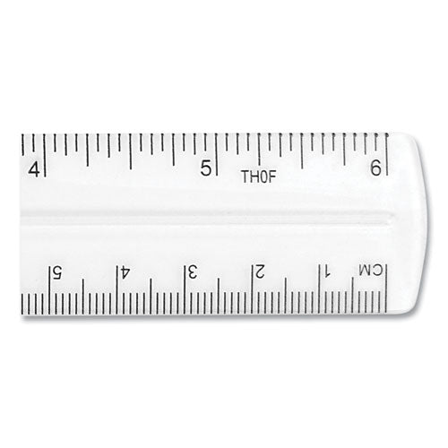 Clear Flexible Acrylic Ruler, Standard/metric, 6" (15 Cm) Long, Clear, 12/box