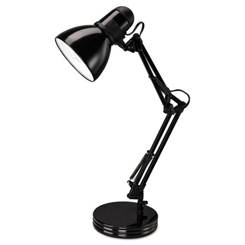 Architect Desk Lamp, Adjustable Arm, 6.75w X 11.5d X 22h, Black