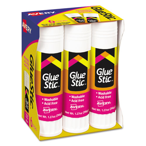 Permanent Glue Stic, 1.27 Oz, Applies Purple, Dries Clear