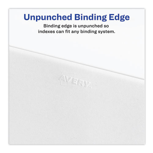 Preprinted Legal Exhibit Side Tab Index Dividers, Avery Style, 10-tab, 16, 11 X 8.5, White, 25/pack, (1016)