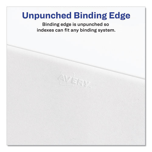 Preprinted Legal Exhibit Side Tab Index Dividers, Avery Style, 25-tab, 101 To 125, 11 X 8.5, White, 1 Set, (1334)