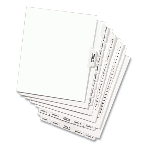 Avery-style Preprinted Legal Side Tab Divider, 26-tab, Exhibit C, 11 X 8.5, White, 25/pack, (1373)