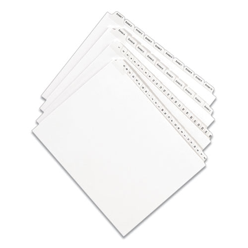 Preprinted Legal Exhibit Side Tab Index Dividers, Allstate Style, 26-tab, A To Z, 11 X 8.5, White, 1 Set, (1700)