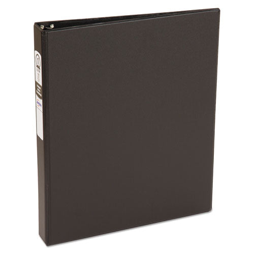 Economy Non-view Binder With Round Rings, 3 Rings, 1.5" Capacity, 11 X 8.5, Black, (4401)