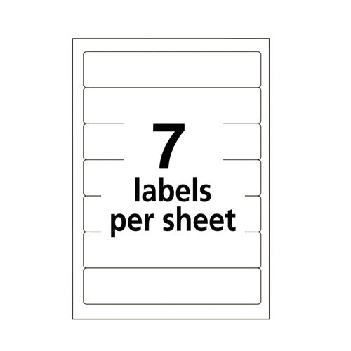 Printable 4" X 6" - Permanent File Folder Labels, 0.69 X 3.44, White, 7/sheet, 36 Sheets/pack, (5209)