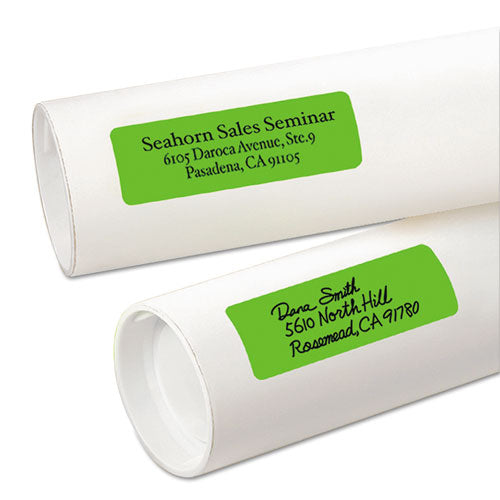 Printable Self-adhesive Removable Color-coding Labels, 1.25" Dia, Neon Green, 8/sheet, 50 Sheets/pack, (5498)