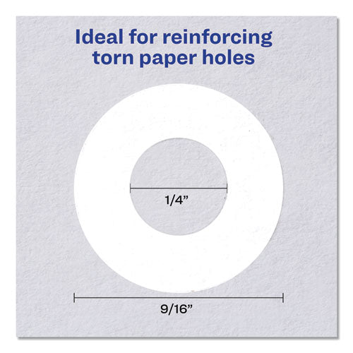 Dispenser Pack Hole Reinforcements, 0.25" Dia, White, 1,000/pack, (5720)