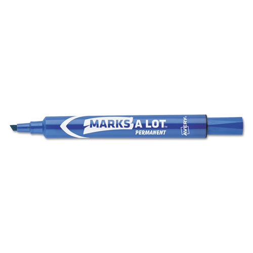 Marks A Lot Large Desk-style Permanent Marker, Broad Chisel Tip, Orange, Dozen (8883)