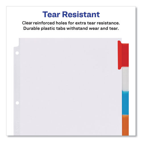 Insertable Big Tab Dividers, 8-tab, 11.13 X 9.25, White, Assorted Tabs, 1 Set