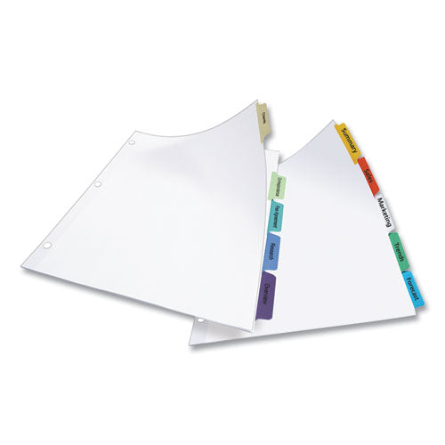 Print And Apply Index Maker Clear Label Dividers, 8-tab, Color Tabs, 11 X 8.5, White, Traditional Color Tabs, 25 Sets