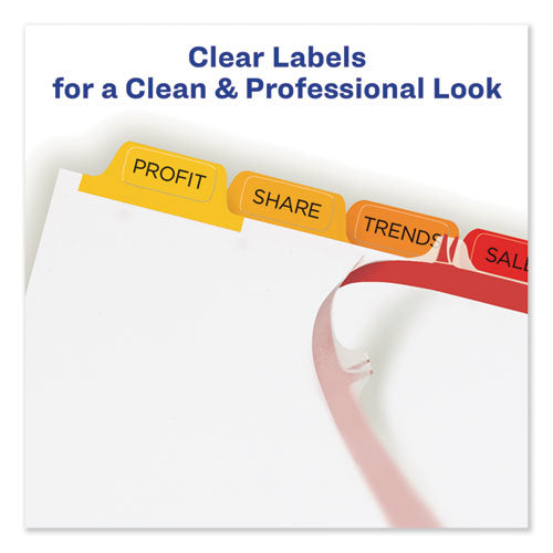 Print And Apply Index Maker Clear Label Dividers, 8-tab, Color Tabs, 11 X 8.5, White, Traditional Color Tabs, 25 Sets