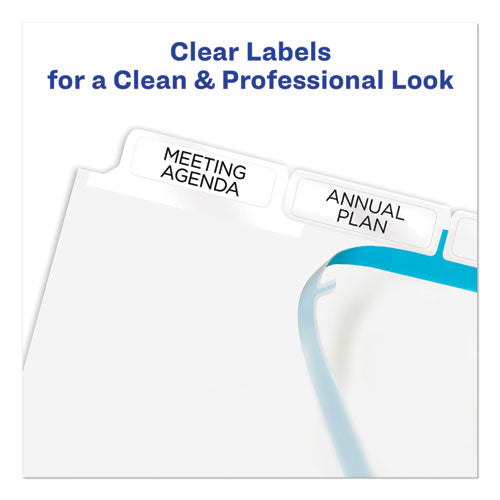 Print And Apply Index Maker Clear Label Dividers, Big Tab, 5-tab, White Tabs, 11 X 8.5, White, 5 Sets