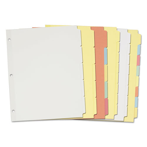 Write And Erase Plain-tab Paper Dividers, 8-tab, 11 X 8.5, White, 24 Sets