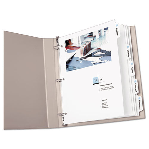 Customizable Print-on Dividers, Unpunched, 5-tab, 11 X 8.5, White, 5 Sets