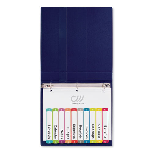 Customizable Toc Ready Index Multicolor Tab Dividers, 10-tab, 1 To 10, 11 X 8.5, White, Contemporary Color Tabs, 1 Set