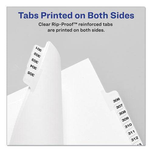 Avery-style Preprinted Legal Bottom Tab Divider, 26-tab, Exhibit B, 11 X 8.5, White, 25/pk