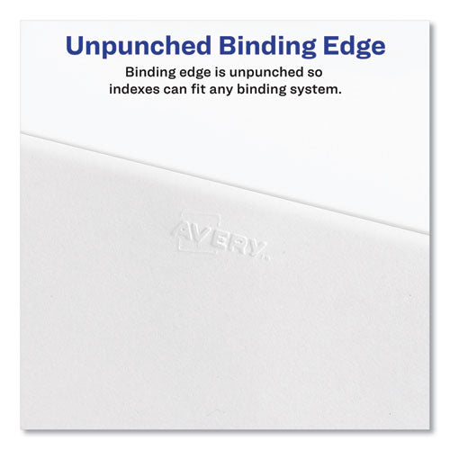 Avery-style Preprinted Legal Bottom Tab Divider, 26-tab, Exhibit B, 11 X 8.5, White, 25/pk