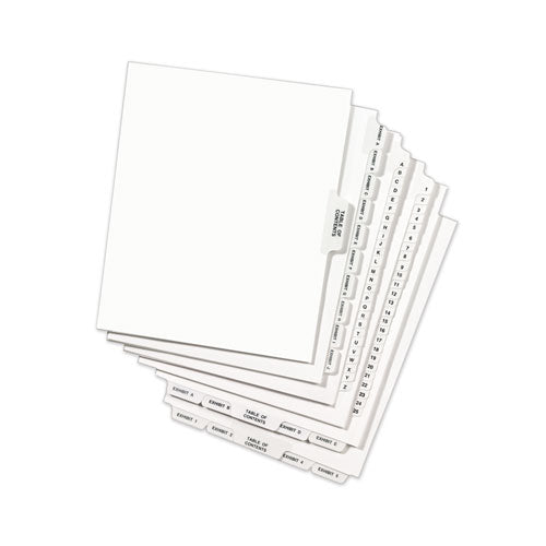 Avery-style Preprinted Legal Bottom Tab Divider, 26-tab, Exhibit C, 11 X 8.5, White, 25/pk