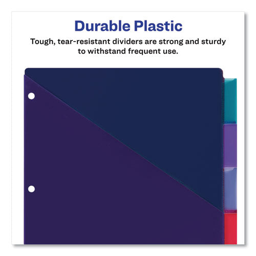 Big Tab Insertable Two-pocket Plastic Dividers, 8-tab, 11.13 X 9.25, Assorted, 1 Set