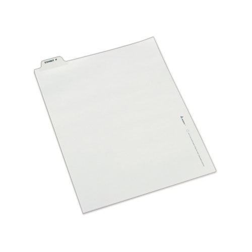 Avery-style Preprinted Legal Bottom Tab Dividers, 26-tab, Exhibit P, 11 X 8.5, White, 25/pack