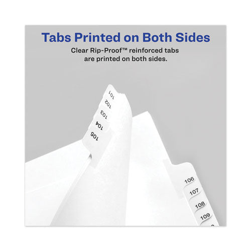 Avery-style Preprinted Legal Bottom Tab Dividers, 26-tab, Exhibit S, 11 X 8.5, White, 25/pack