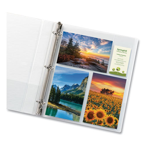 Photo Storage Pages For Six 4 X 6 Mixed Format Photos, 3-hole Punched, 10/pack