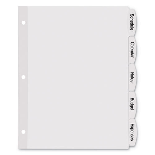 Big Tab Printable White Label Tab Dividers, 8-tab, 11 X 8.5, White, 20 Sets