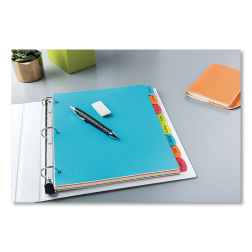 Big Tab Write And Erase Durable Plastic Dividers, 8-tab, 11 X 8.5, Assorted, 1 Set