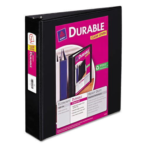 Durable View Binder With Durahinge And Slant Rings, 3 Rings, 0.5" Capacity, 11 X 8.5, Black