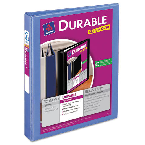 Durable View Binder With Durahinge And Slant Rings, 3 Rings, 0.5" Capacity, 11 X 8.5, Black