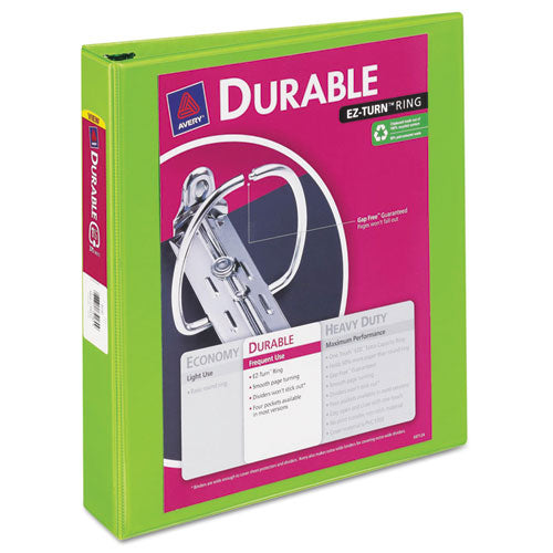 Durable View Binder With Durahinge And Slant Rings, 3 Rings, 0.5" Capacity, 11 X 8.5, Black