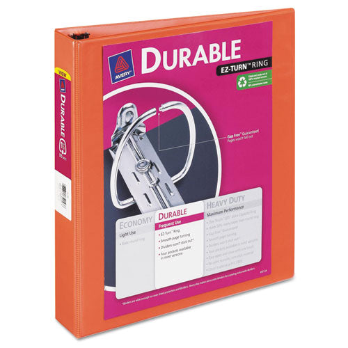 Durable View Binder With Durahinge And Slant Rings, 3 Rings, 1" Capacity, 11 X 8.5, Black