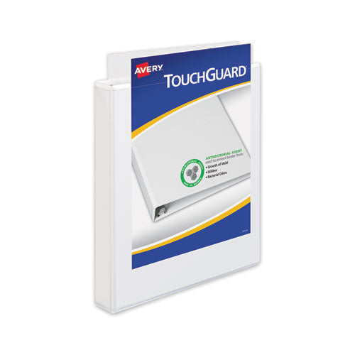 Touchguard Protection Heavy-duty View Binders With Slant Rings, 3 Rings, 1.5" Capacity, 11 X 8.5, White